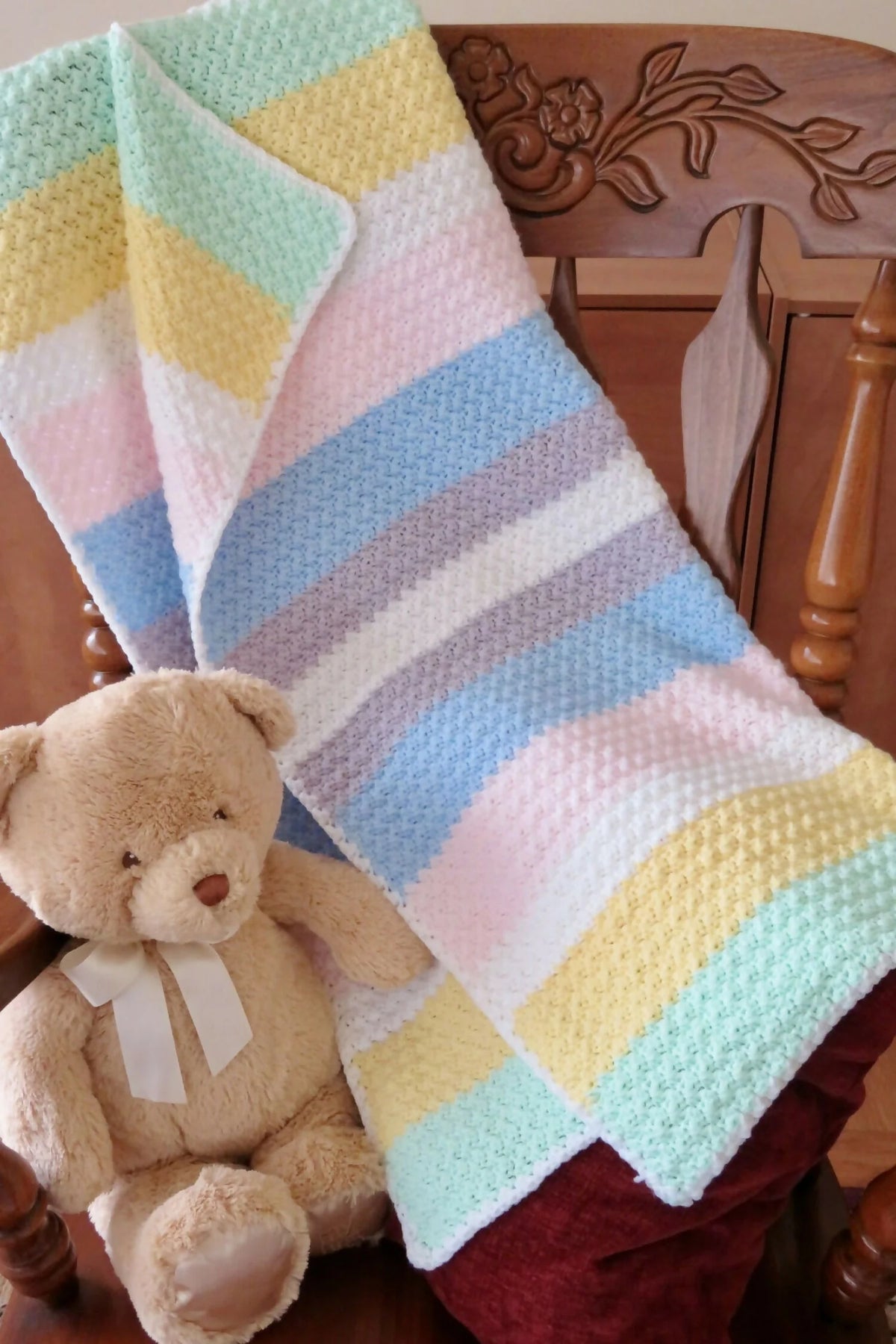 Gentle Pastels Baby Soft Blanket (Crochet)